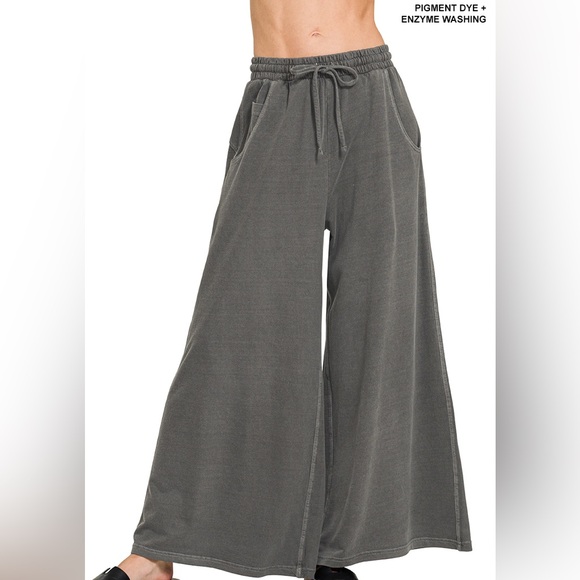 FRENCH TERRY PIGMENT DYE & ENZYME WASH PANTS - Picture 1 of 2